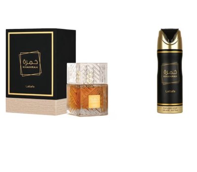 Lattafa Khamrah Eau de Parfum за мъже 100 ml + дезодорант спрей 200 ml 